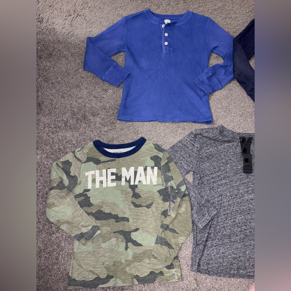 Kids Long Sleeve Shirt Set - Bundle of 5 Crewcuts Boys Long Sleeve (Size 4/5) - Picture 2 of 4